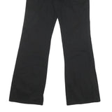 DICKIES Womens Black Regular Fit Straight Leg Trousers W34 L31 Cotton Blend Zip