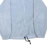 Womens Blue Polyester Blend Zip Jacket XL Plain Casual Outdoor Light Warm