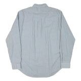 RALPH LAUREN Mens Blue Check Shirt L Cotton Blend Classic Button-Down Collar