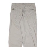 NIKE Mens Regular Fit Beige Cotton Blend Trousers W36 L32 Casual Zip Closure