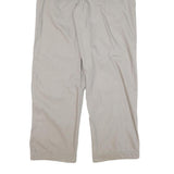NIKE Mens Regular Fit Beige Cotton Blend Trousers W36 L32 Casual Zip Closure