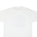 THE BEST Mens White Teddy Bear Graphic T-Shirt XL Short Sleeve Round Neck