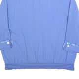 GRAFF Womens Blue Floral Printed Top 3/4 Sleeve Collared L Button Fastening