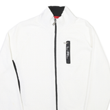LAUREN RALPH LAUREN Womens White & Black Plain Cotton Blend Pullover Zip XL