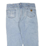 CARHARTT Mens Regular Fit Light Blue Denim Jeans W40 L25 Zip Closure Casual