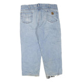 CARHARTT Mens Regular Fit Light Blue Denim Jeans W40 L25 Zip Closure Casual