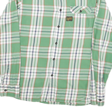 G-STAR Mens Green White & Navy Check Shirt S Lightweight Cotton Casual