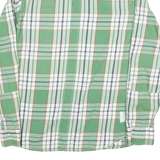 G-STAR Mens Green White & Navy Check Shirt S Lightweight Cotton Casual
