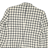 ANTTAYLOR Womens Black & White Check Wool Blazer Jacket UK 4 Button Closure