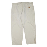 CARHARTT Mens Cotton Blend Beige Regular Straight Trousers W42 L30 Workwear