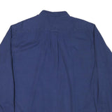 NAUTICA Mens Blue Cotton Blend Button Down Shirt L Classic Fit Long Sleeve