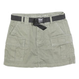 AMERICAN EAGLE Womens Green Cargo Mini Cotton Blend Skirt M Casual Pockets