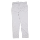 LAURA ASHLEY Womens Cotton Blend White Regular Straight Trousers W30 L30 Casual