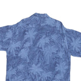 CAMPIA Mens Blue Rayon Hawaiian Shirt XL Tropical Print Short Sleeve Relaxed
