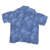 CAMPIA Mens Blue Rayon Hawaiian Shirt XL Tropical Print Short Sleeve Relaxed