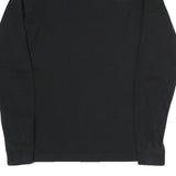 NIKE Mens Black S Crew Neck Cotton Blend Sweatshirt Logo Patch