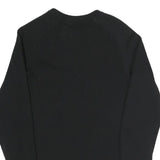 NIKE Mens Black S Crew Neck Cotton Blend Sweatshirt Logo Patch