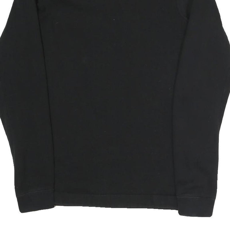 NIKE Mens Black S Crew Neck Cotton Blend Sweatshirt Logo Patch