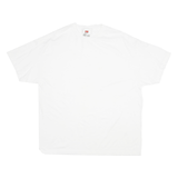 NIKE Mens White Plain T-Shirt XL Short Sleeve Crew Neck Cotton Blend Casual