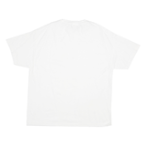 NIKE Mens White Plain T-Shirt XL Short Sleeve Crew Neck Cotton Blend Casual