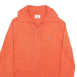 LACOSTE Mens Orange Pullover Plain Crew Neck Basic Knit S Zip Jumper Cotton