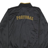Mens Black Portugal Outdoor Synthetic Woven Zip Jacket XL Plain Casual