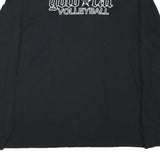 NIKE Mens Black Gold Cal Volleyball Long Sleeve Crew Neck T-Shirt XL Cotton