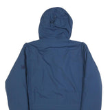 JACK WOLFSKIN Mens Blue Outdoor Jacket L Polyamide Plain Hooded Button Winter