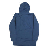 JACK WOLFSKIN Mens Blue Outdoor Jacket L Polyamide Plain Hooded Button Winter