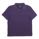 NAUTICA Mens Purple Polo Shirt M Cotton Classic Fit Deck Shirt