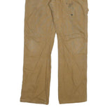 DICKIES Mens Cotton Blend Beige Regular Straight Trousers W32 L32 Workwear