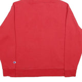 CHAMPION Mens Red Hoodie L Cotton Blend Pullover Hooded Sweatshirt