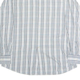 TOMMY HILFIGER Mens Blue & Grey Check Shirt L Regular Fit Smart Casual Cotton