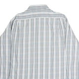 TOMMY HILFIGER Mens Blue & Grey Check Shirt L Regular Fit Smart Casual Cotton