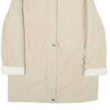 C&A Womens Beige & Cream Zip Jacket UK 10 Polyester Blend Plain Casual Outerwear