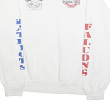 HANES Mens White NFL Super Bowl LLI Crew Neck M Cotton Blend Sweatshirt