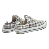 CONVERSE Chuck Taylor All Star Womens Low Top Trainers White & Red Canvas UK 6.5