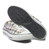 CONVERSE Chuck Taylor All Star Womens Low Top Trainers White & Red Canvas UK 6.5