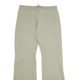 PUMA Womens Cotton Beige Relaxed Tapered Trousers W28 L32 Casual Comfort