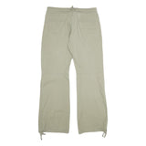 PUMA Womens Cotton Beige Relaxed Tapered Trousers W28 L32 Casual Comfort