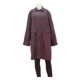 SPORTS& CLASSICS Womens Burgundy Cotton Blend Jacket UK 14 Button Closure