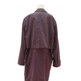 SPORTS& CLASSICS Womens Burgundy Cotton Blend Jacket UK 14 Button Closure