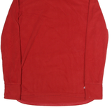 ADIDAS Mens Red Plain Cotton Pullover Jumper Roll Neck Basic Knit M