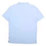 NAUTICA Mens Blue Cotton Blend Short Sleeve Plain L Classic Fit Polo Shirt
