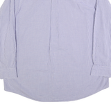 TOMMY HILFIGER Mens Blue & White Check Shirt 2XL Cotton Blend Long Sleeve Button