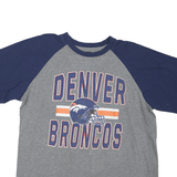 NFL Mens Grey & Navy Denver Broncos Graphic T-Shirt XL Short Sleeve Crew Neck