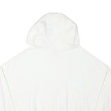 ADIDAS Womens White Cotton Blend Hoodie L Casual Pullover Oversized Fit