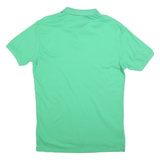 POLO RALPH LAUREN Mens Green Short Sleeve Plain Polo Shirt S Cotton Blend