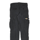 CARHARTT Mens Cotton Blend Black Regular Cargo Trousers W29 L34 Workwear Utility
