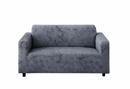 Anyseat 2-Seater Sofa Cover – Marble Gray Style Slipcover for Living Room Chair Protection